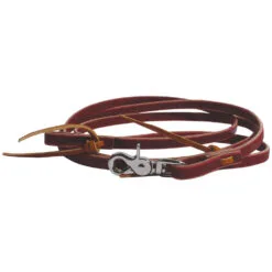 Professional's Choice Burgundy Roping Rein With Waterloops