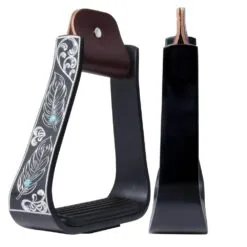 Professional's Choice Turquoise Feather Stirrup