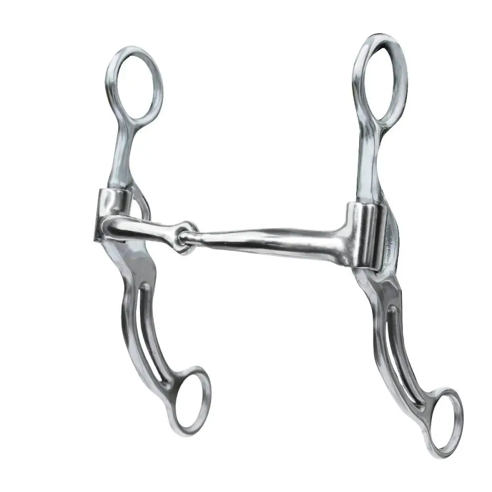 Professional's Choice Skinny Snaffle 7" Double Bar Swept Back Bit 3 Professional's Choice Skinny Snaffle 7" Double Bar Swept Back Bit