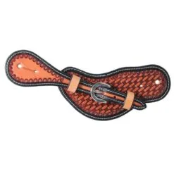 Professional's Choice Ladies Chestnut/Black Basketweave Spur Straps