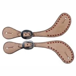 Professional's Choice Buckstitched Ladies Muleshoe Roughout Spur Straps