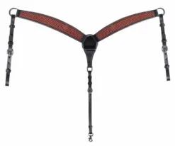 Professional's Choice Chestnut With Black Border Basket Weave Breast Collar