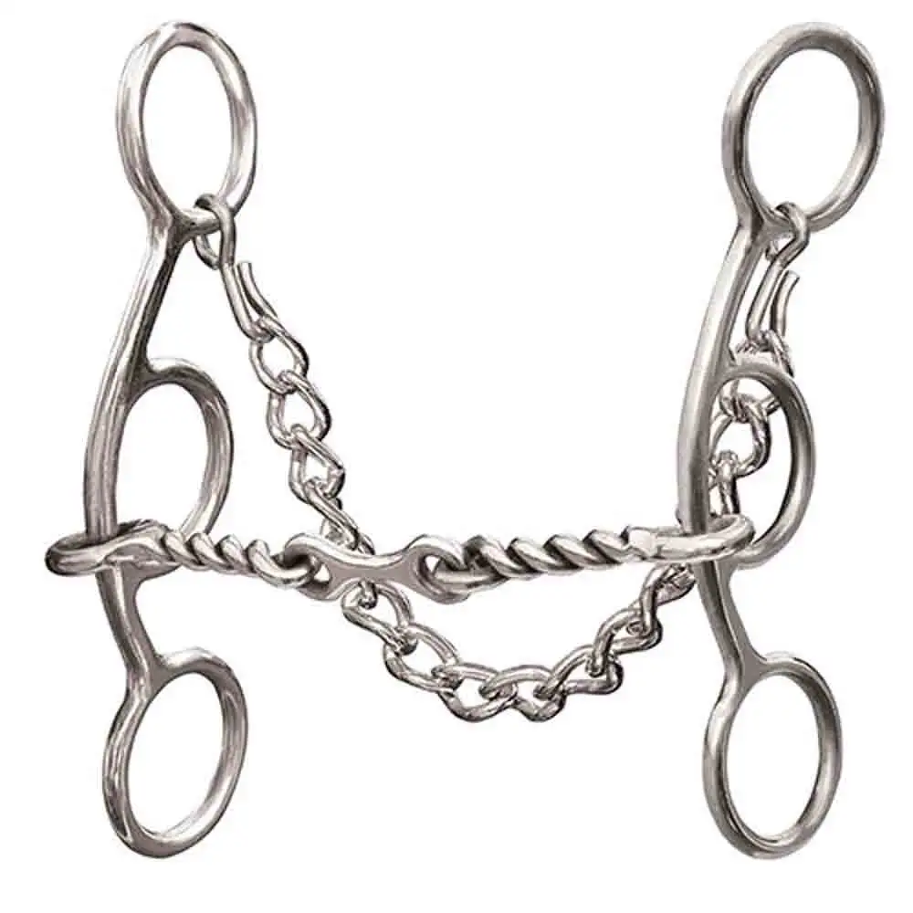 Professional's Choice Futurity Bit 5.5" Three Piece Twisted Wire Snaffle Bit 3 Professional's Choice Futurity Bit 5.5" Three Piece Twisted Wire Snaffle Bit