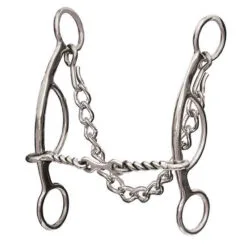 Professional's Choice Futurity Bit Three Piece Twisted Wire Snaffle Bit