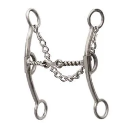 Professional's Choice Derby Bit 6.75" Three Piece Twisted Wire Snaffle Bit